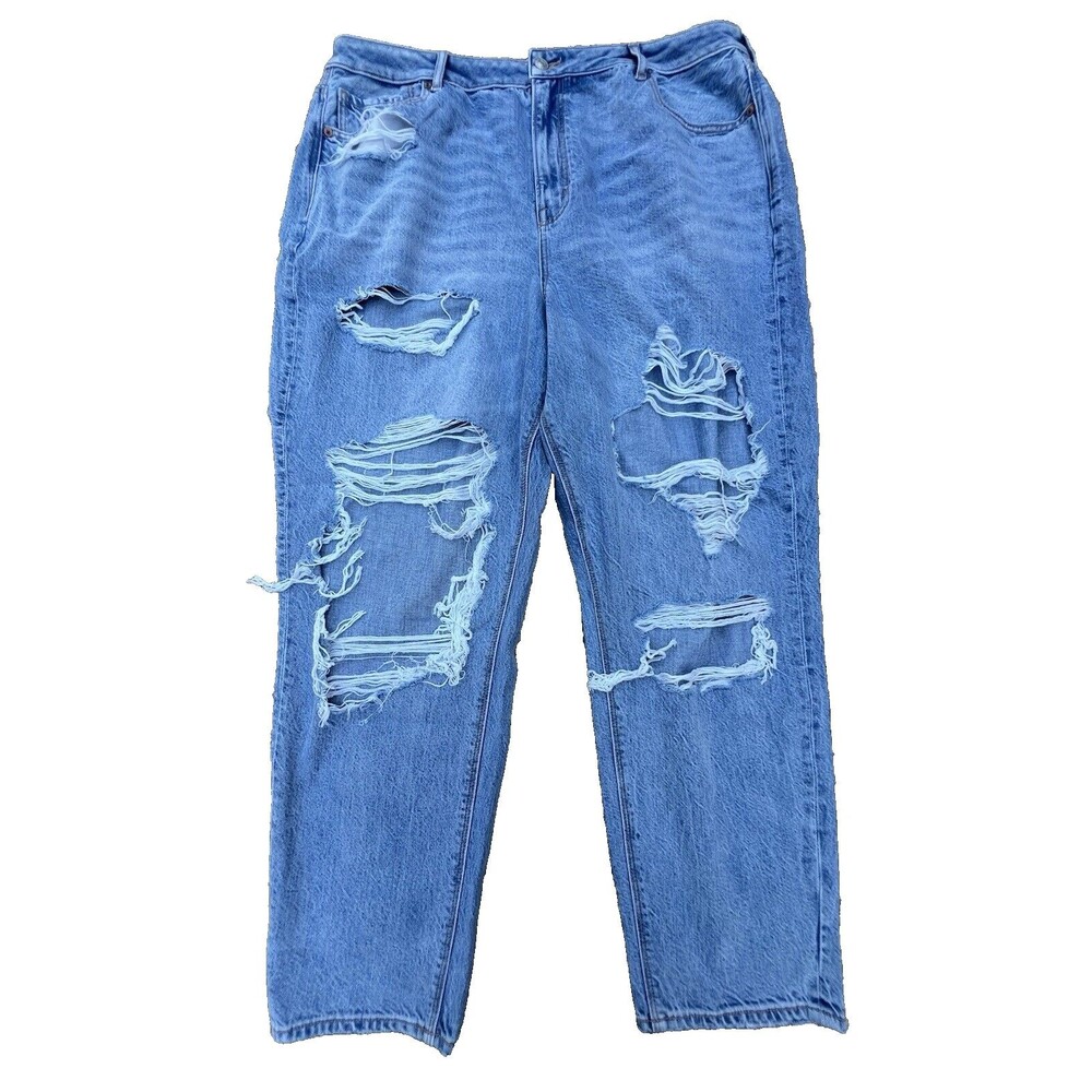 American Eagle Women's Highest Rise Mom Jean Distressed Stretch 20 Regular NWT